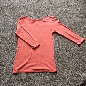 New York & Co 💡2/$10 women’s coral top sz M